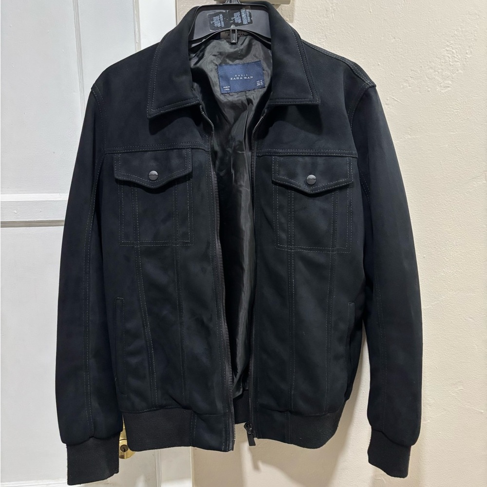 Zara Black Bomber Jacket